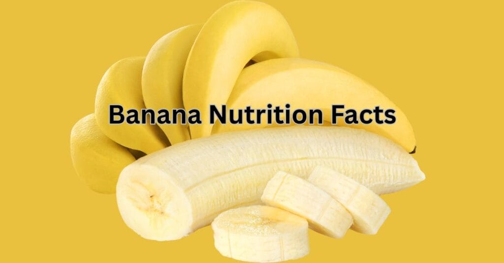 Banana nutrition facts—fresh ripe bananas showing calories and health benefits