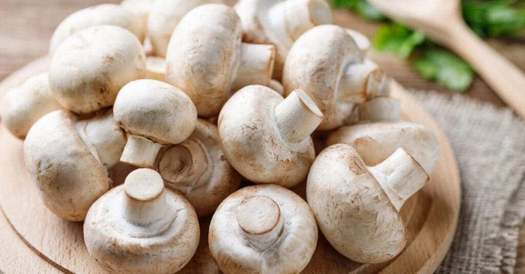 Mushroom में पाए जाने वाले पोषक तत्व और सेहत के फायदे दिखाती ताज़ी मशरूम की तस्वीर