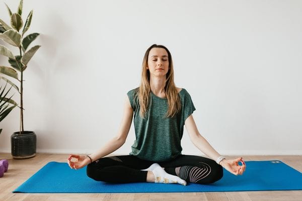 Yoga meditation pose for health and fitness